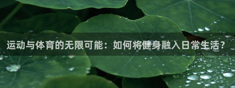 运动与体育的无限可能：如何将健身融入日常生活？